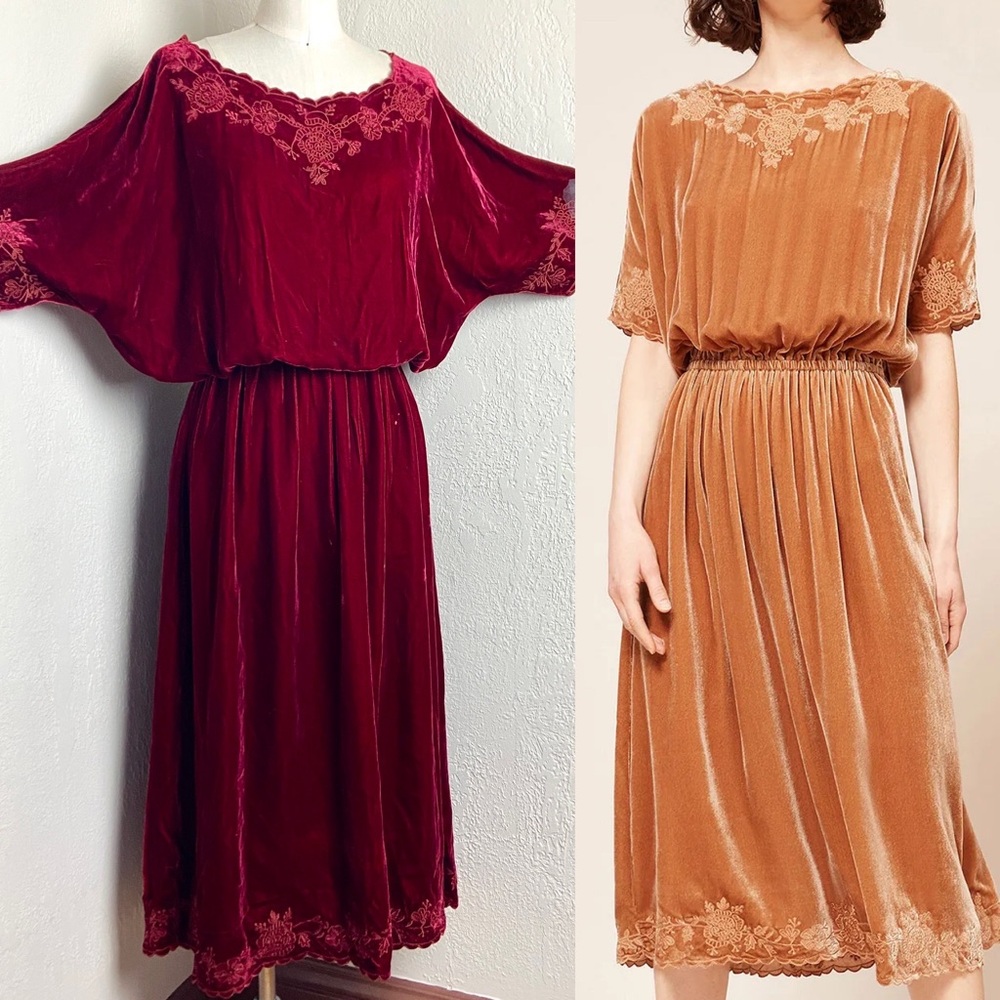 💔SOLD $475 Mes Demoiselles May Silk Velvet Dress